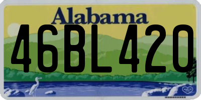 AL license plate 46BL420