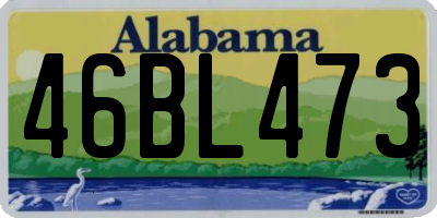 AL license plate 46BL473