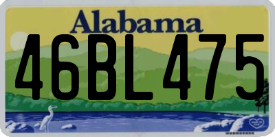 AL license plate 46BL475