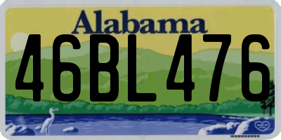 AL license plate 46BL476