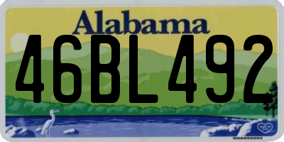AL license plate 46BL492
