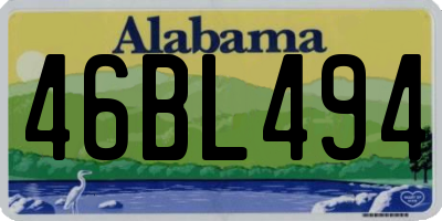 AL license plate 46BL494