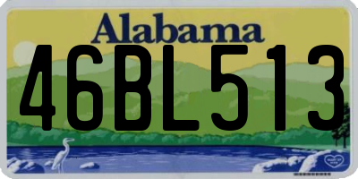AL license plate 46BL513