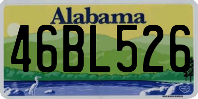 AL license plate 46BL526