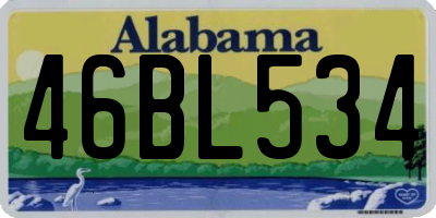 AL license plate 46BL534