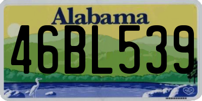 AL license plate 46BL539
