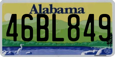 AL license plate 46BL849