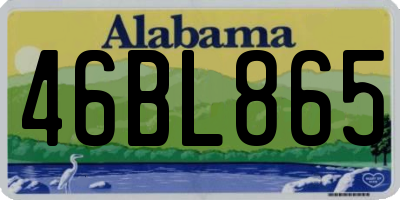 AL license plate 46BL865