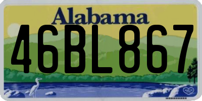 AL license plate 46BL867