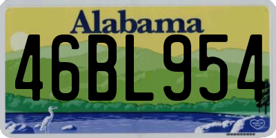 AL license plate 46BL954