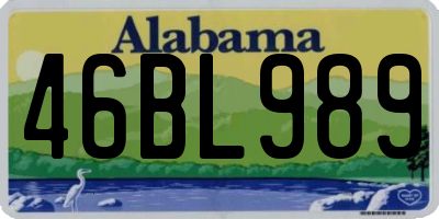 AL license plate 46BL989