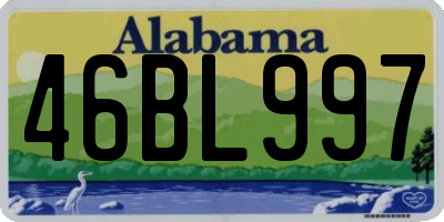 AL license plate 46BL997