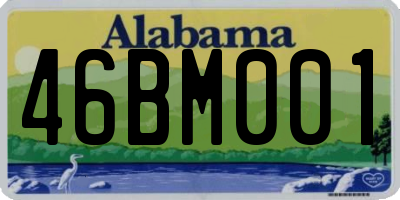 AL license plate 46BM001
