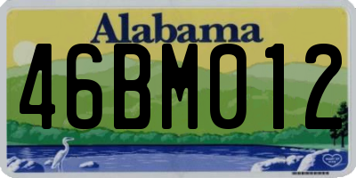 AL license plate 46BM012