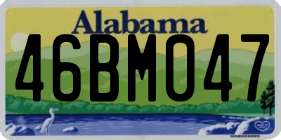 AL license plate 46BM047