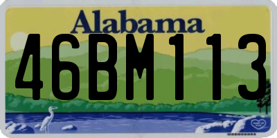 AL license plate 46BM113