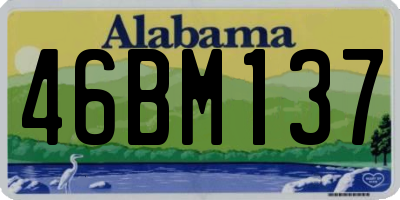 AL license plate 46BM137