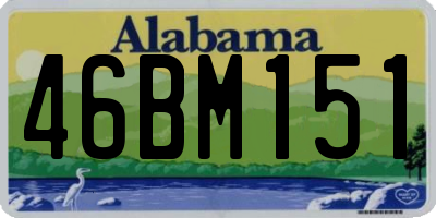 AL license plate 46BM151