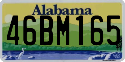 AL license plate 46BM165