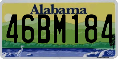 AL license plate 46BM184