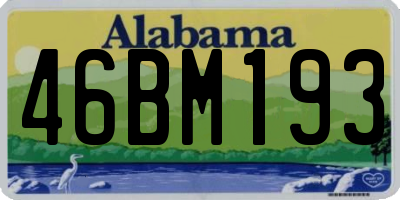 AL license plate 46BM193