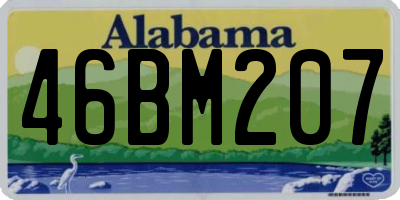 AL license plate 46BM207