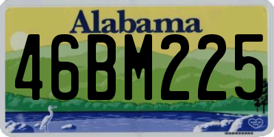 AL license plate 46BM225