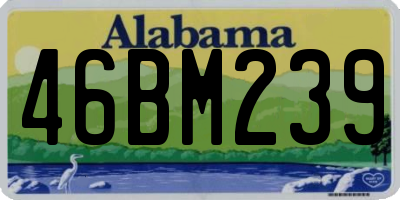 AL license plate 46BM239