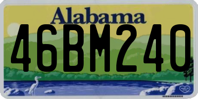AL license plate 46BM240