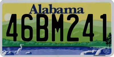 AL license plate 46BM241