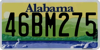 AL license plate 46BM275