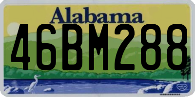 AL license plate 46BM288