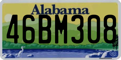 AL license plate 46BM308