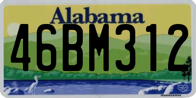 AL license plate 46BM312