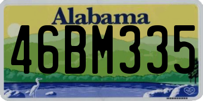 AL license plate 46BM335