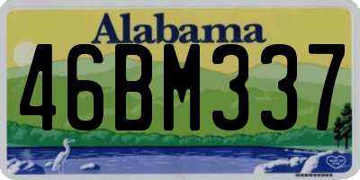 AL license plate 46BM337