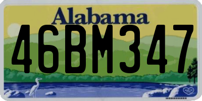 AL license plate 46BM347