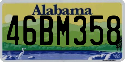 AL license plate 46BM358