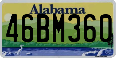 AL license plate 46BM360