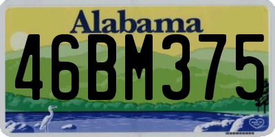 AL license plate 46BM375