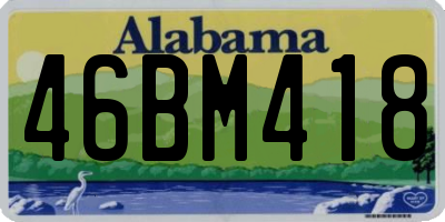 AL license plate 46BM418
