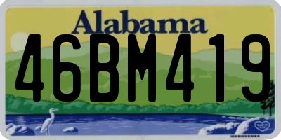AL license plate 46BM419