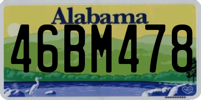 AL license plate 46BM478