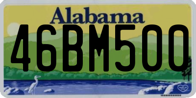 AL license plate 46BM500