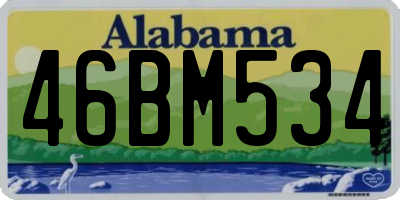 AL license plate 46BM534