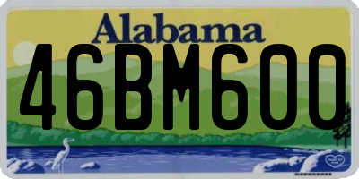 AL license plate 46BM600