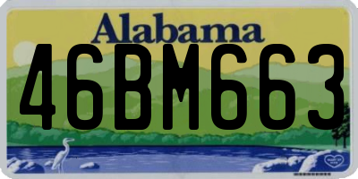 AL license plate 46BM663