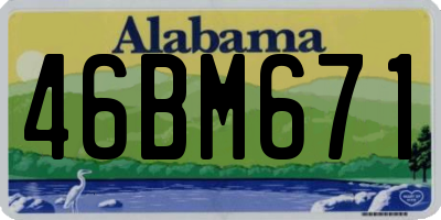 AL license plate 46BM671