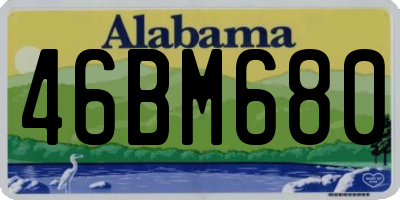 AL license plate 46BM680
