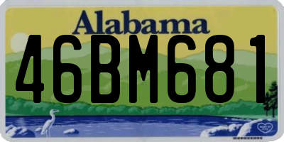 AL license plate 46BM681